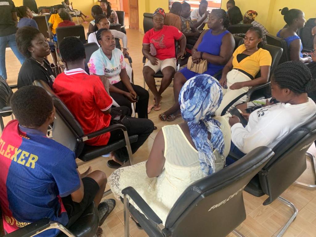 Young people participating in inclusive skills training to build sustainable livelihoods